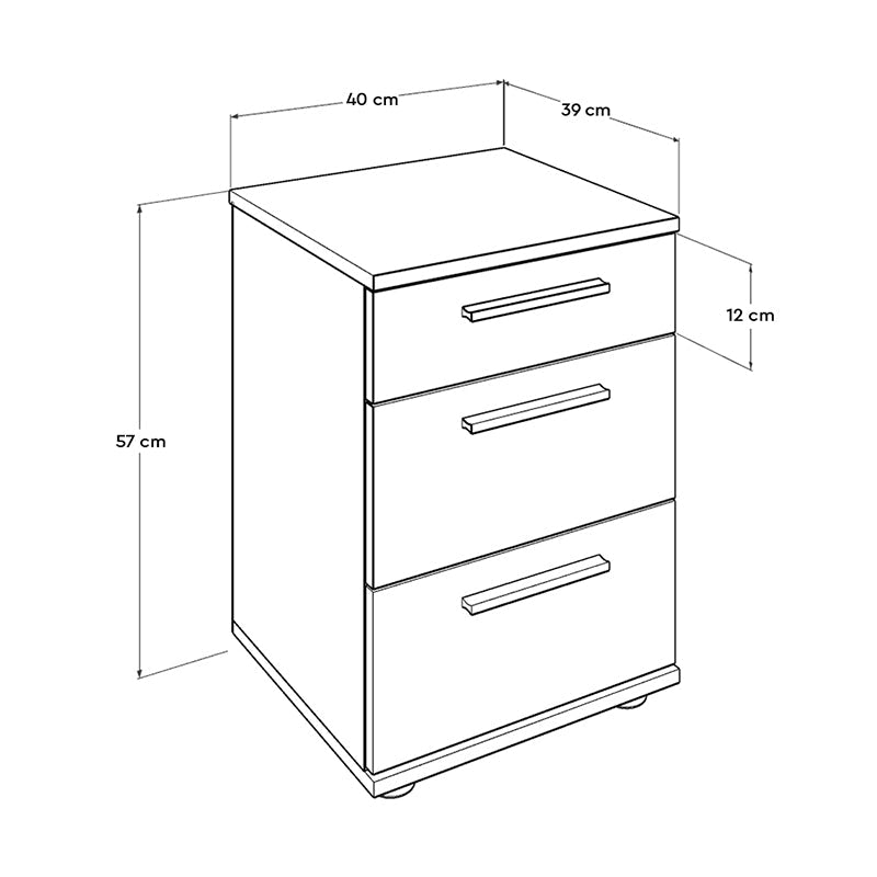 Nightstand LUCKY White Set 2 pcs.