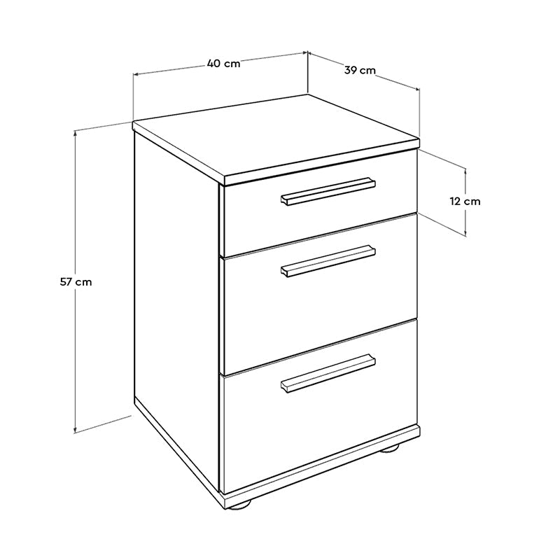 Nightstand LUCKY Sonoma Set 2 pcs.