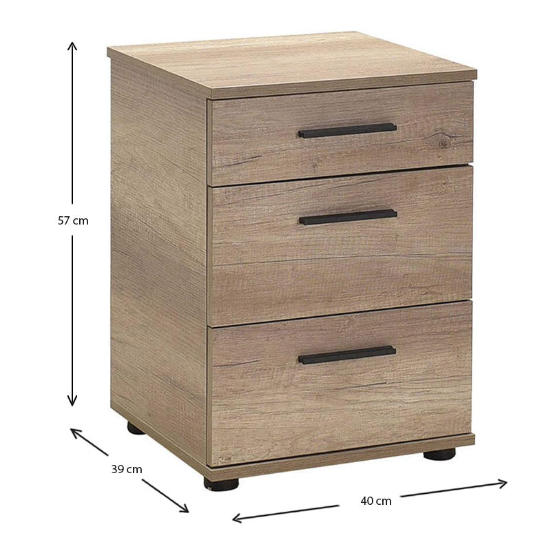 Nightstand LUCKY Natur 40x39x57cm Set 2 pcs.