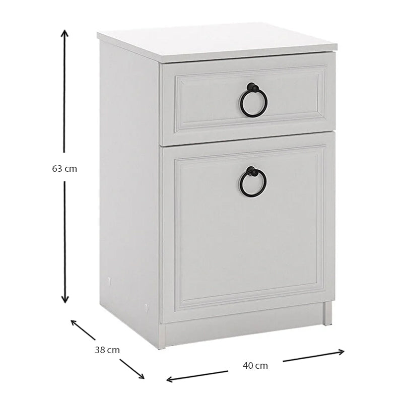 Nightstand MATILDA White 40x38x63cm Set 2 pcs.