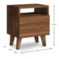 Nightstand SILVIA Walnut 40x30x47,6cm Set 2 pcs.