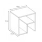 Side Table CREMONA Grey Concrete 40x35x40cm Set 2 pcs.