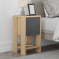 Nightstand EMILIO Oak - Anthracite 30x30x55cm Set 2 pcs.