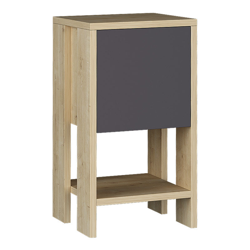 Nightstand EMILIO Oak - Anthracite 30x30x55cm Set 2 pcs.