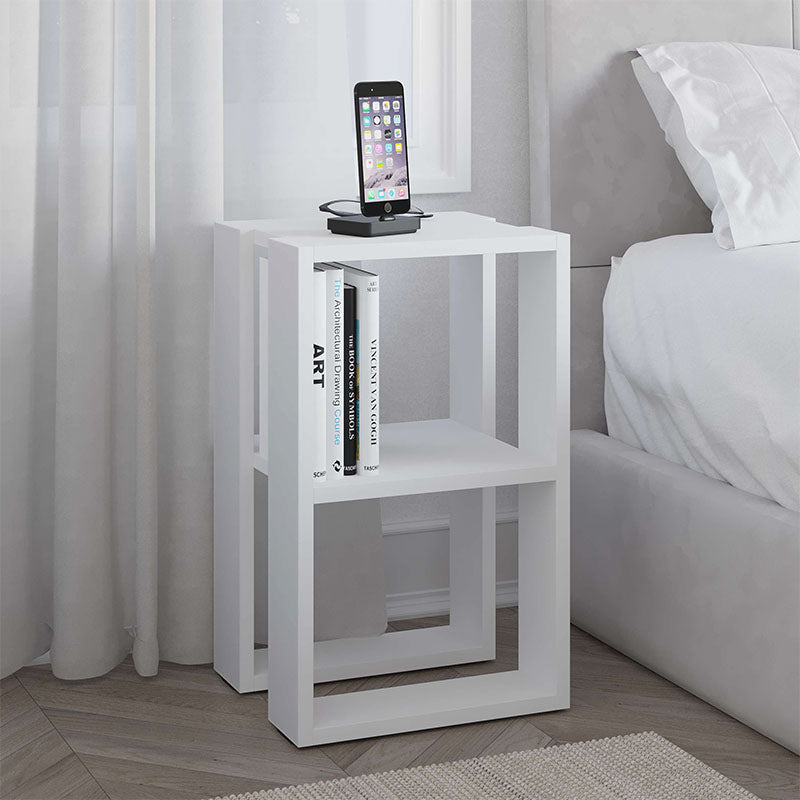 Nightstand NOBLE White 34x30x55cm Set 2 pcs.