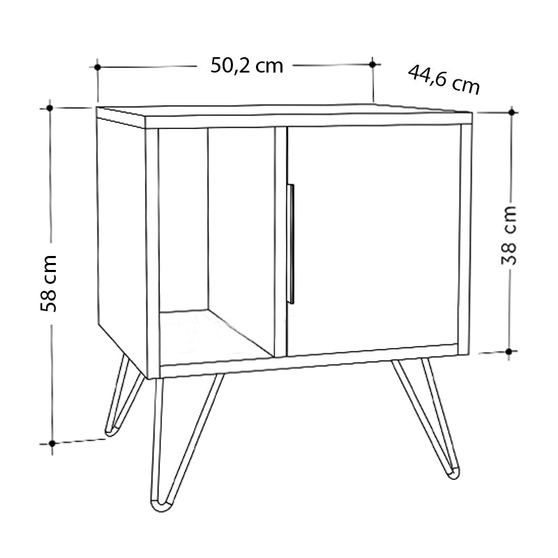 Nightstand MARA Oak 50,2x44,6x58cm Set 2 pcs.