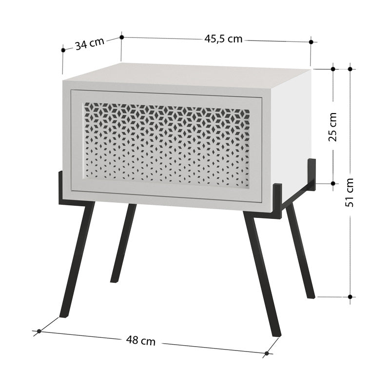 Nightstand MILLA White Set 2 pcs.