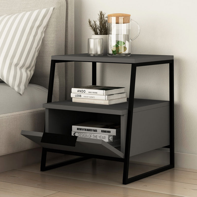 Nightstand ROTTERDAM Anthracite Set 2 pcs.