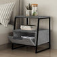 Nightstand ROTTERDAM Retro Grey Set 2 pcs.