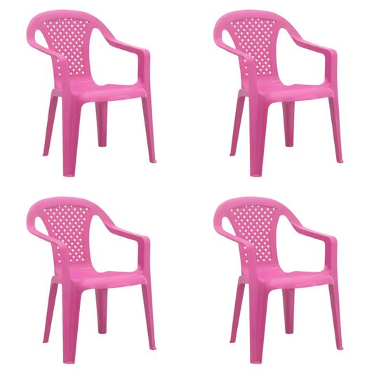 Children Garden Chair PINK PANTHER Pink 38x38x52cm Set 4 pcs.