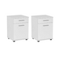 Nightstand CONNIE White 40x39x57cm Set 2 pcs.