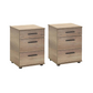 Nightstand LUCKY Natur 40x39x57cm Set 2 pcs.