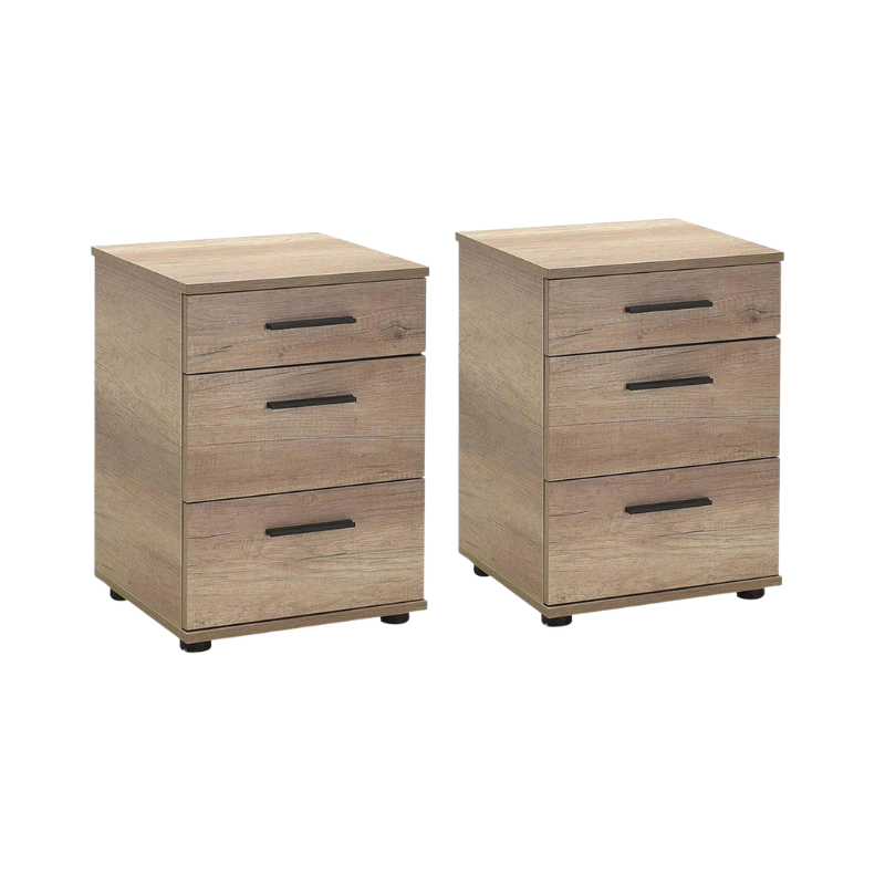 Nightstand LUCKY Natur 40x39x57cm Set 2 pcs.