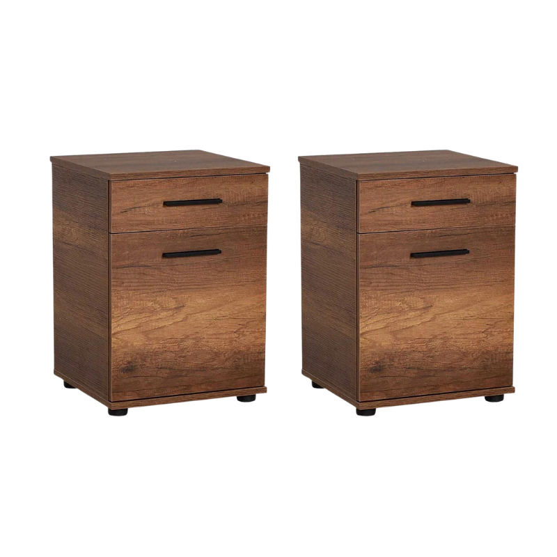 Nightstand KRAMER Walnut 40x39x57cm Set 2 pcs.