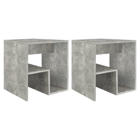 Side Table CREMONA Grey Concrete 40x35x40cm Set 2 pcs.