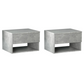 Wandnachttisch HAITI Grau Concrete 40x30x23cm Satz 2 Stk.