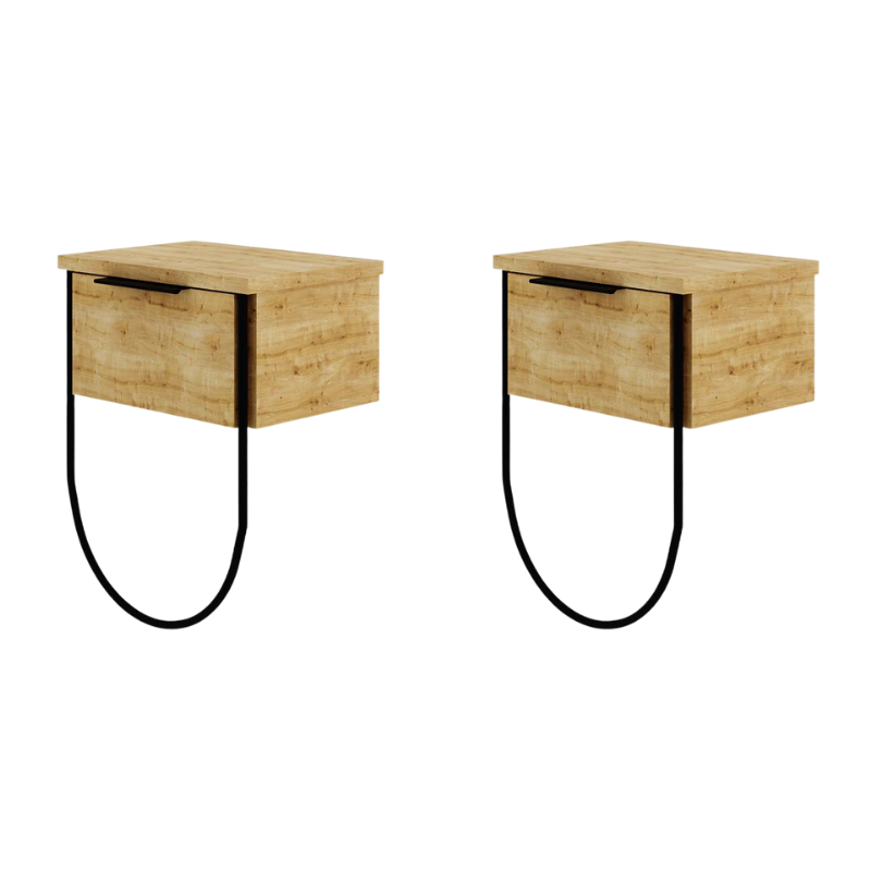 Wall Nightstand DIANA Oak Set 2 pcs.