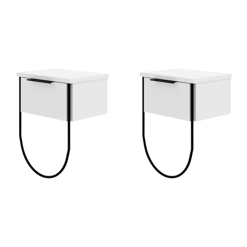 Wall Nightstand DIANA White Set 2 pcs.