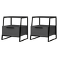 Nightstand ROTTERDAM Anthracite Set 2 pcs.