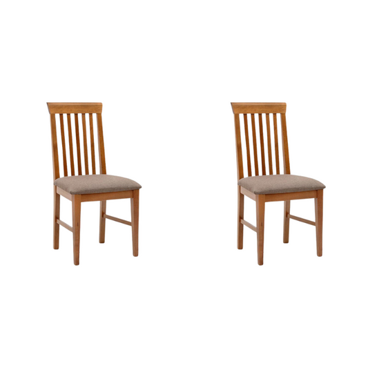 Dining Chair ARMAND Beech Wood Walnut 48x42x96cm Set 2 pcs.