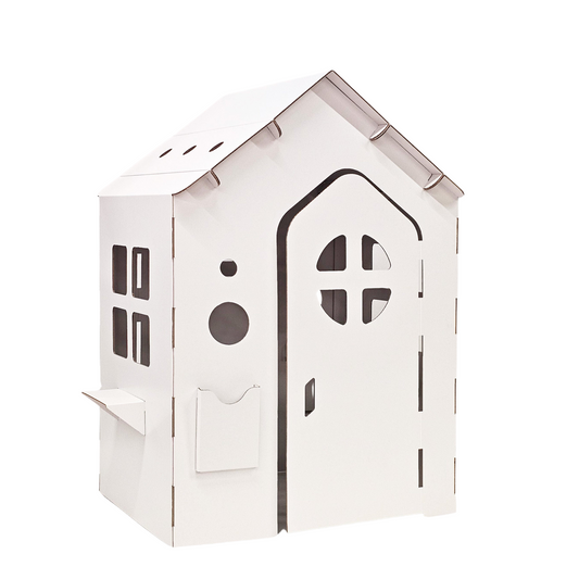 Cardboard playhouse WONDERLAND white Set 10 pcs.