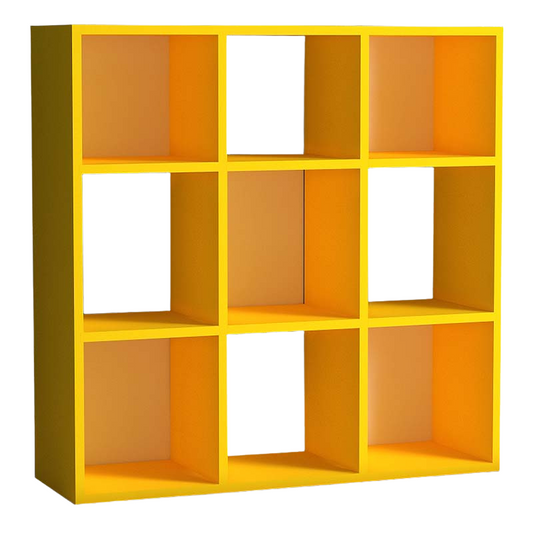 Bookcase EUSEBIO Yellow 90x30x90cm
