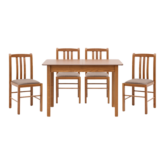 Dining Set ALPEN 5 pcs extendable Table 120/150x68x77cm