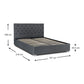 Double Bed EMIL Anthracite 160x200cm