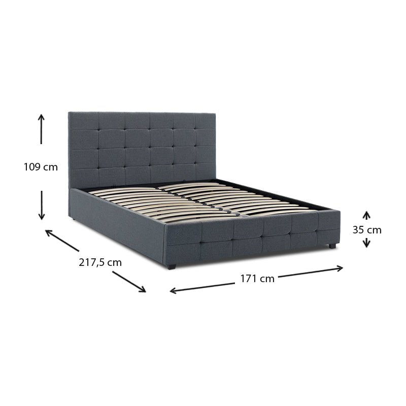 Double Bed HONDO Anthracite 160x200cm
