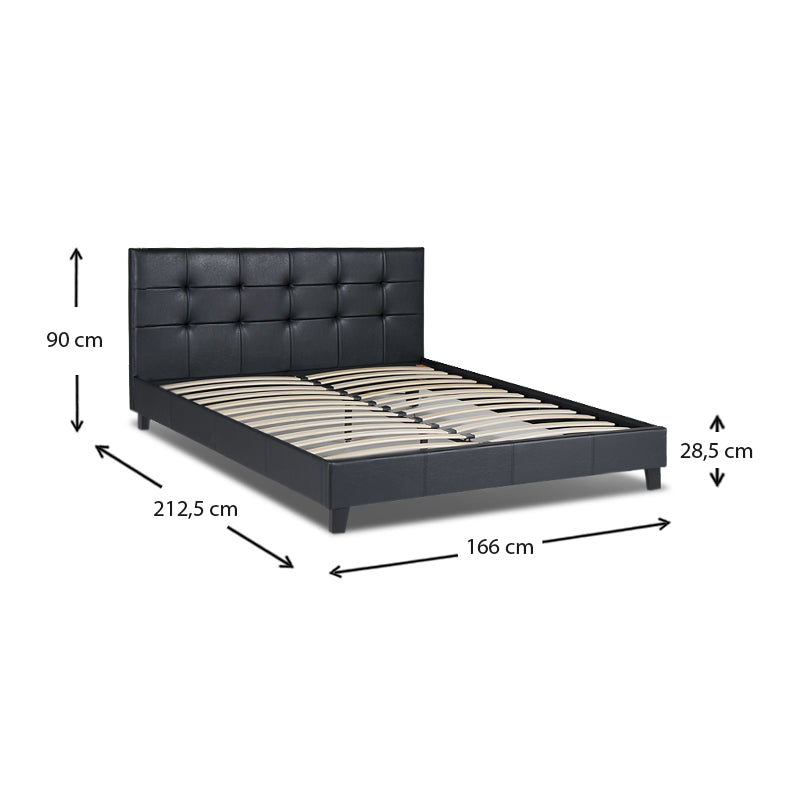 Double Bed LUCIA Black 160x200cm