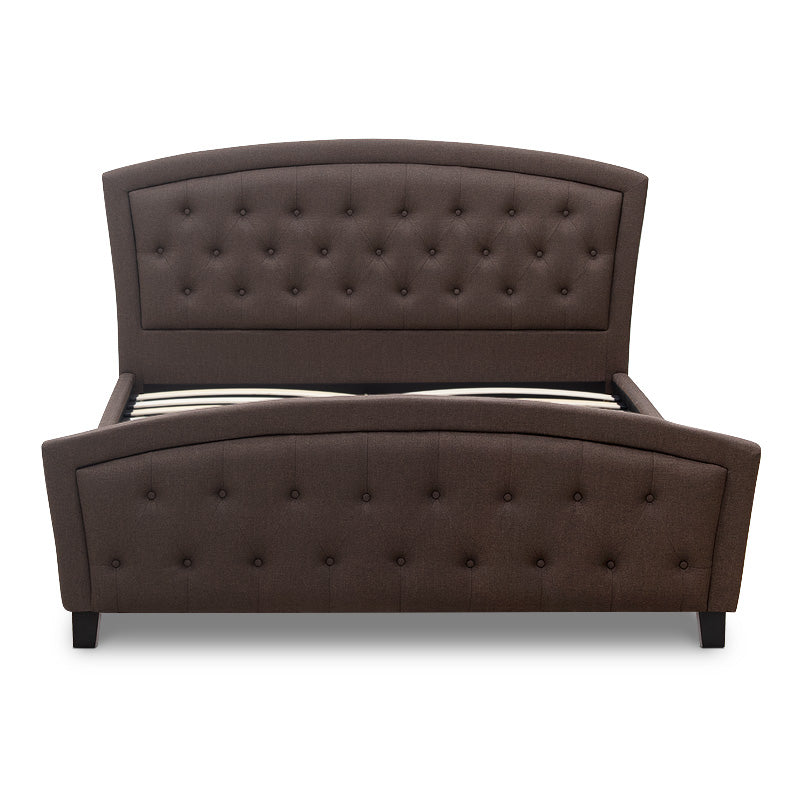 Double Bed ANETTE Dark Brown 160x200cm