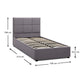 Bed CELLO Grey 100x200cm