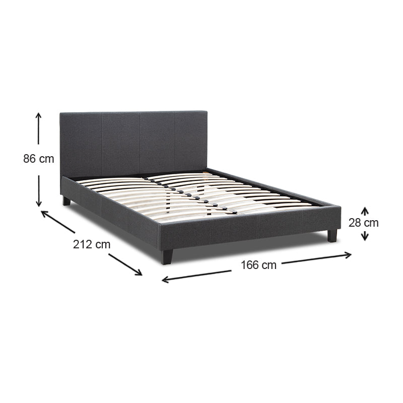 Double Bed NOCHE Anthracite 160x200cm