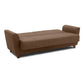 Sofa/Bed ENOLA 3 seats Dark Brown 216x85x91cm