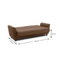 Sofa/Bed ENOLA 3 seats Dark Brown 216x85x91cm