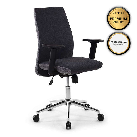 Office Chair SEMPRE Black - Grey 61x55x105-113cm