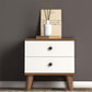 Nightstand LAURA White - Walnut 45x35x47cm