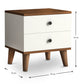 Nightstand LAURA White - Walnut 45x35x47cm