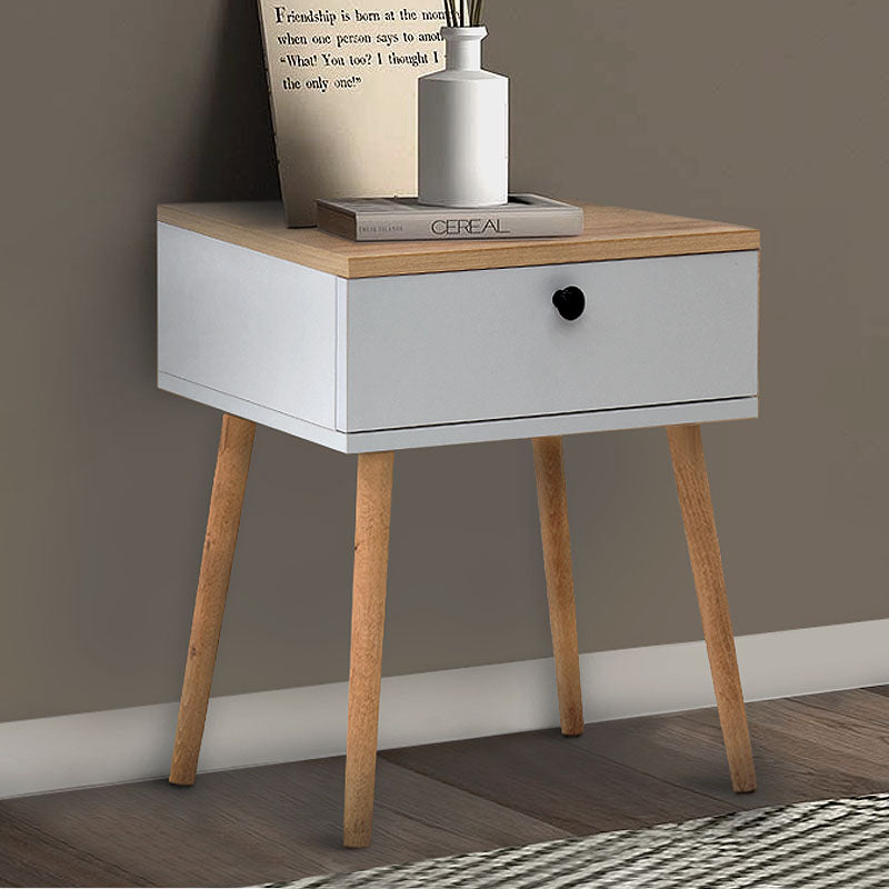 Nightstand CLARA Pine - White