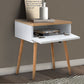 Nightstand CLARA Pine - White