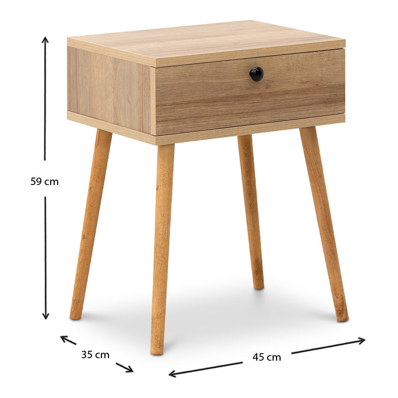 Nightstand CLARA Pine Oak