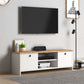 TV Stand SANDRA Pine - White 120x30x40cm
