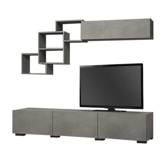 TV Furniture Set LOUIS Grey - Anthracite 210x35x38cm