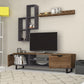 TV Stand CARRIBIC Walnut - Grey 160x35x40cm