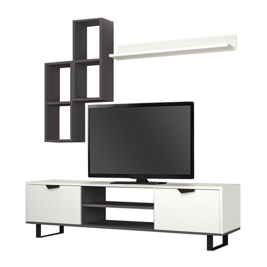 TV Stand CARRIBIC White 160x35x40cm