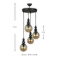 Ceiling Lamp ESTETICO E27 Black 30x30x90cm