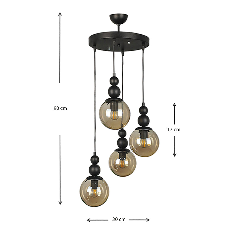 Ceiling Lamp ESTETICO E27 Black 30x30x90cm