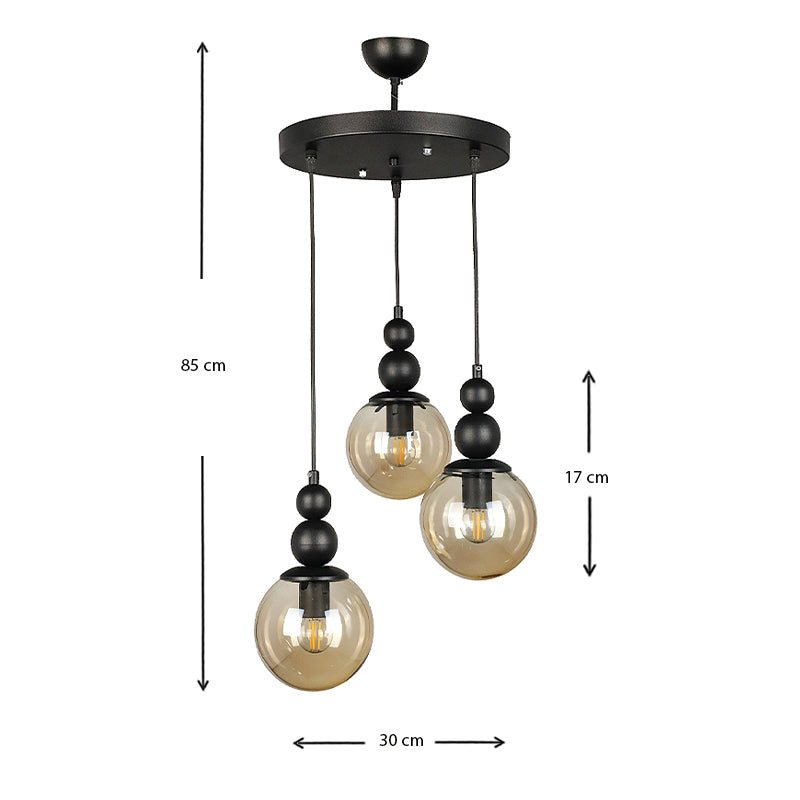 Ceiling Lamp ESTETICO E27 Black 30x30x85cm