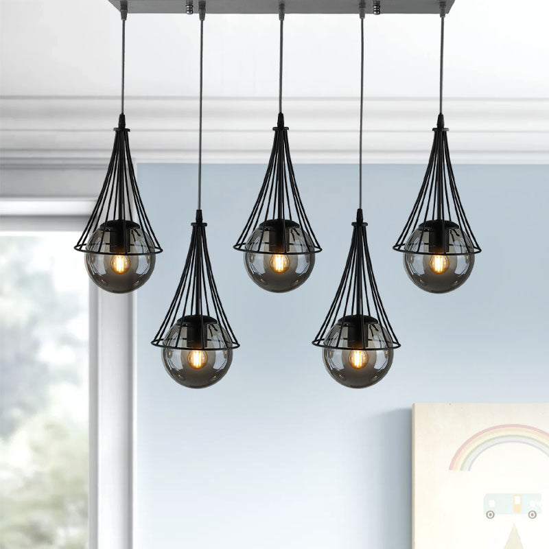Ceiling Lamp BELL Black 80x10x90cm