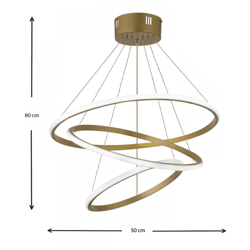LED Ceiling Lamp EUGEN Matte Gold 47x47x63cm